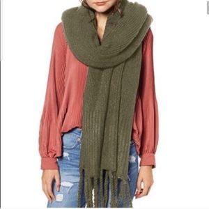 Free people olive colored scarf